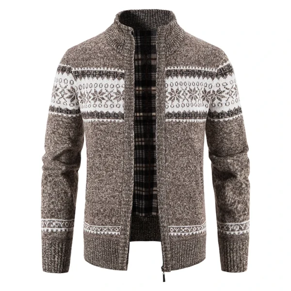 Men's Knit Cardigan Christmas Fleece Sweater Coat Fashion Casual Jacket High Quality Male Wool Cashmere Clothing