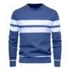 New Autumn Pullover Men's Sweater O-neck Patchwork Long Sleeve Warm Slim Sweaters Men Casual Fashion Sweater Men Clothing