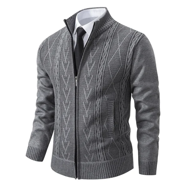 Men's Knit Cardigan Christmas Fleece Sweater Coat Fashion Casual Jacket High Quality Male Wool Cashmere Clothing