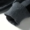 538456891 New Popular Autumn Winter Irregular Jacquard Pattern Pullover Sweater Casual Round Neck Contrast Color Knitted Men's Pullover
