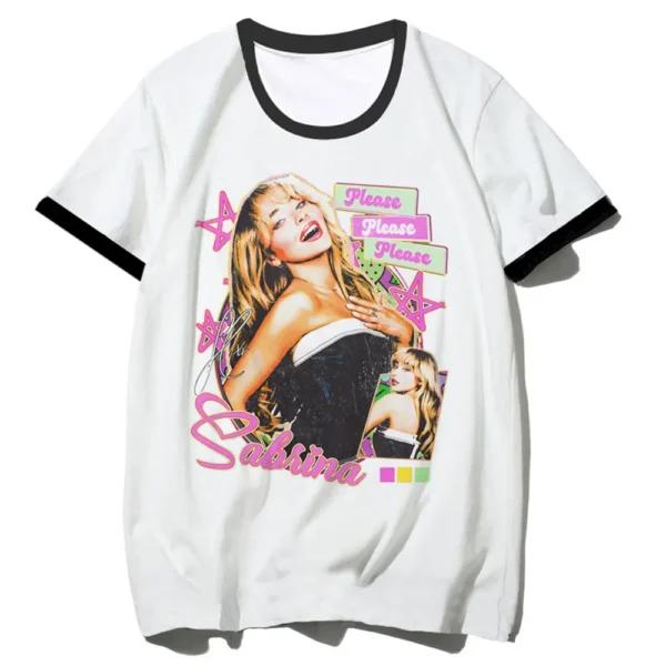 Sabrina Carpenter shirt teen graphic Trendy Digital Grunge University Breathable tshirt anime aesthetic kawaii 2000s women