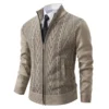 Men's Knit Cardigan Christmas Fleece Sweater Coat Fashion Casual Jacket High Quality Male Wool Cashmere Clothing