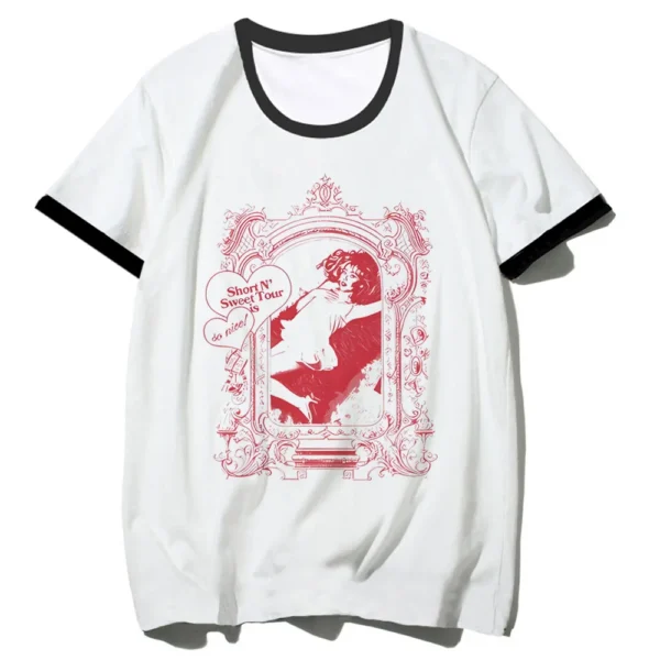 Sabrina Carpenter shirt teen graphic Trendy Digital Grunge University Breathable tshirt anime aesthetic kawaii 2000s women