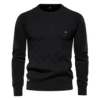 AIOPESON Argyle Basic Men Sweaters Solid Color O-neck Long sleeve Knitted Male Pullover Winter Fashion New Warm Sweaters for Men