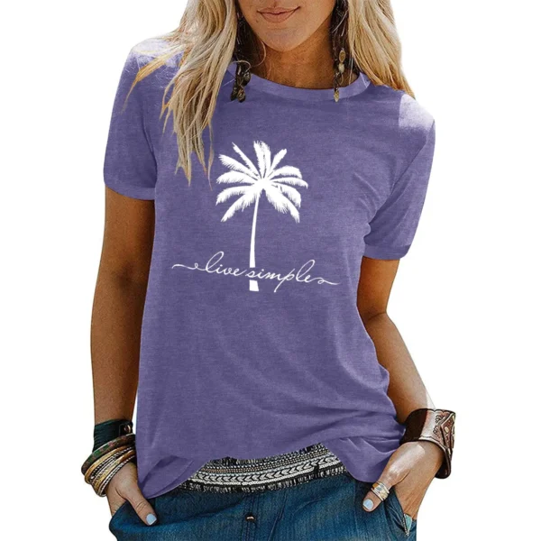 Hawaiian Graphic Beach T-Shirts 3D Print Women Vintage O-Neck Short Sleeves T Shirt Y2k Harajuku Tees Street Top Female Clothing