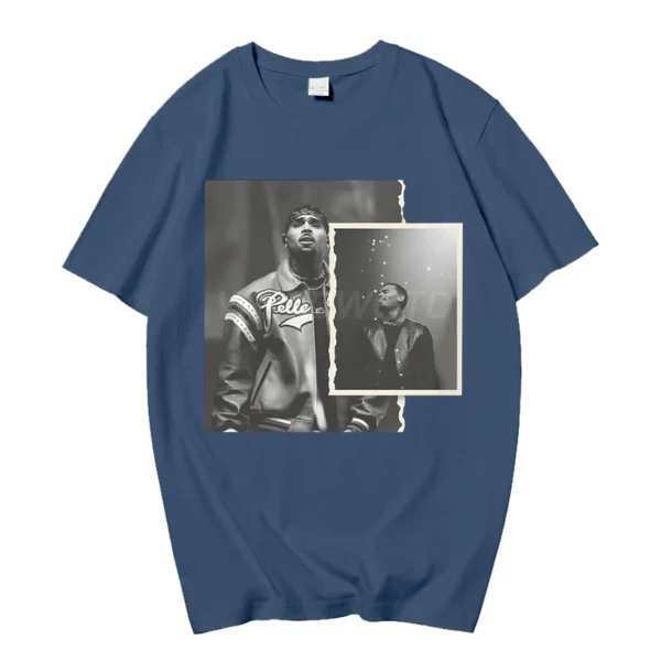 538457453 Rapper Breezy Bowl XX Print T-shirts Summer Casual Cotton Crew Neck Streetwear Tshirt Women Men Vintage Oversized T-shirts