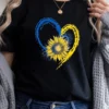 Heartbeat Blue Yellow Women Print T-shirt Girl Y2K Short Sleeve Tee Tops Lady 90S Sweetshirts Female Harajuku Clothing