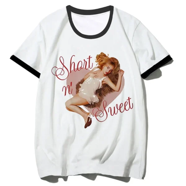 Sabrina Carpenter shirt teen graphic Trendy Digital Grunge University Breathable tshirt anime aesthetic kawaii 2000s women