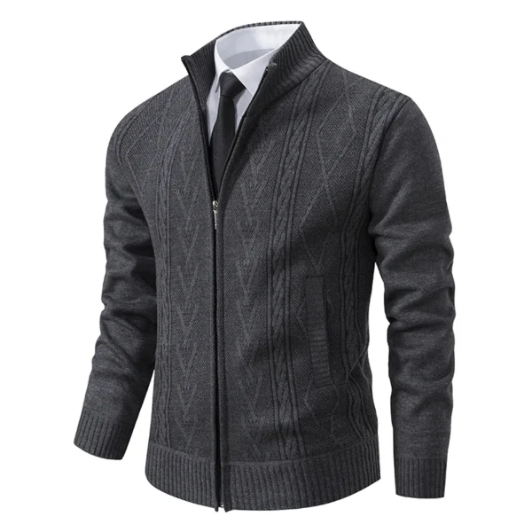 Men's Knit Cardigan Christmas Fleece Sweater Coat Fashion Casual Jacket High Quality Male Wool Cashmere Clothing