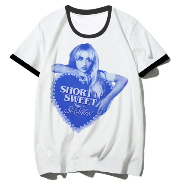 Sabrina Carpenter shirt teen graphic Trendy Digital Grunge University Breathable tshirt anime aesthetic kawaii 2000s women